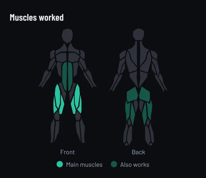 Muscles worked by the Smith Machine Reverse Lunge