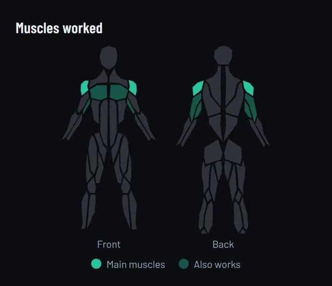 Muscles worked by the Landmine Press